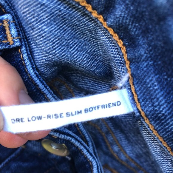 Rag and Bone Dre Low Rise Slim Fit Mid Indigo Boyfriend Jeans Size 28 - Picture 5 of 9